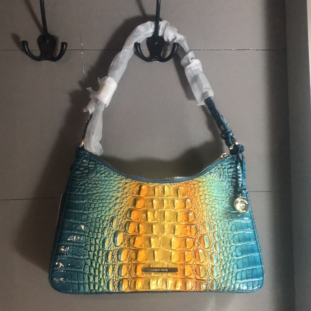 NWT Brahmin Melbourne Collection Esmeralda Shoulder Bag- Bermuda